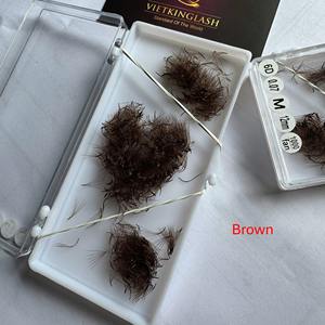 Extensions de cils synthétiques pré-fabriquées, couleur naturelle, longueur mixte CC/DD/M/L, courbure 0.03mm-0.07mm, faites à la main, logo personnalisé - Product Image 1