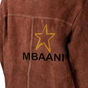 Veste de travail à manches longues Marron MBAANI, boutonnée sur le devant, coupe classique, vêtements de travail de sécurité - Product Image 4