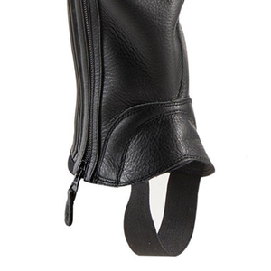 Custom Logo High Quality <b>Half</b> Horse Riding <b>Chaps</b> for Men and Women Leather Equipment Genuine Leather <b>Chaps</b> for Sale - Product Image 4