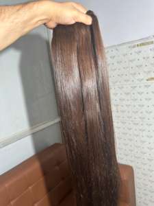 100% Raw Natural estilo recto cutículas alineadas sin enredos Virgen sin procesar Remy indio extensiones de cabello humano precio barato - Product Image 4