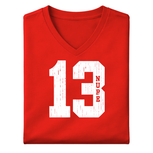 T-shirt à col en V Kappa Alpha Psi numéro 13, vêtements de fraternité grecque avec motif audacieux, confort premium et coupe élégante - Product Image 6