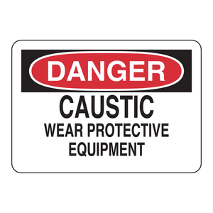 Señal de Advertencia de PVC para Áreas de Manipulación de Productos Químicos, Equipo de Protección Contra Productos Causticos - Product Image 1