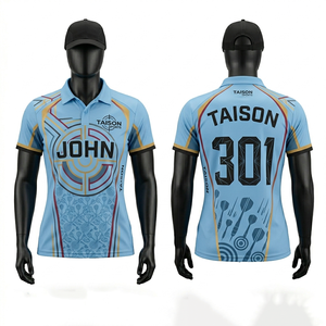 เสื้อดาร์ทชาย 150 GSM โพลีเอสเตอร์พรีเมียม ระบายอากาศได้ดี สีเขียวมะนาว ดีไซน์แผงสีดำ พิมพ์ลายแบบ Sublimation โลโก้สั่งทำได้ - Product Image 6