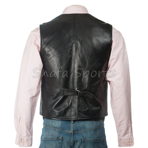 เสื้อกั๊กหนังแท้ 100% สำหรับผู้ชาย สวมใส่สบาย  รับทำสี โลโก้ ดีไซน์ บรรจุภัณฑ์ และขนาดตามสั่ง คุณภาพสูง - Product Image 4