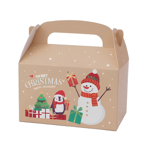Custom <b>Christmas</b> Gable <b>Boxes</b> with Handle for Cookies Candy Bakery <b>Gift</b> Packaging - Product Image 2