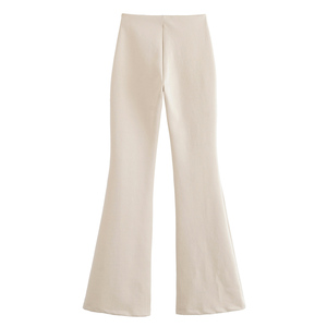 Vaqueros rectos acampanados de pierna ancha azul claro, joggers acampanados de pierna ancha oversize holgados de algodón de punto azul claro - Product Image 2