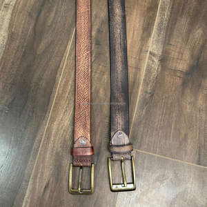 Ceintures en cuir pleine fleur décontractées à la mode avec boucle réglable en alliage Ceinture en cuir véritable pour hommes - Product Image 5