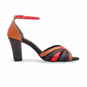 Black Formal <b>Heeled</b> <b>Sandal</b> FR5322 - Product Image 3