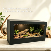 Terrarium en PVC en gros pour reptiles, cage vivarium avec porte en verre/acrylique, enclos pour reptiles 45x45x90cm, boîte de présentation pour habitat de serpent