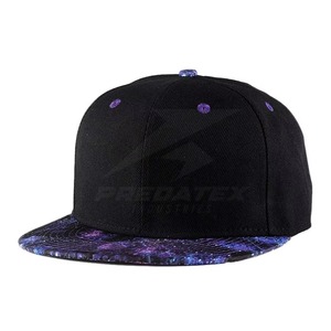 Gorra Unisex de 6 Paneles con Cierre a Presión, Corona Negra, Diseño Sublimado con Estampado de Galaxia en el Borde, Estilo Urbano, Informal, para Adultos, Primavera/Verano - Product Image 3