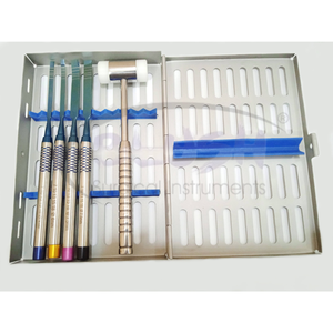 Manual Stainless Steel Dental Ridge Split Bone Chisels Set 5 Pcs Mallet Teeth Expansion Chisels Oral Surgery By <b>Blush</b> Surgical - Product Image 1