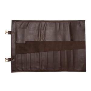 Bolsa Enrollable para Cuchillos de Chef, de Cuero Genuino Marrón, Duradera, Personalizada OEM, para Almacenamiento de Herramientas para Hombre, LKR-0343, Venta al Por Mayor de Fábrica - Product Image 4