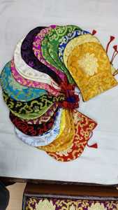 Bolsa de Seda Mala de 5x6 Pulgadas con Bordado de Signos Auspiciosos Budistas, Bolsas y Estuches de Uso Especial para Monjes Budistas - Product Image 5