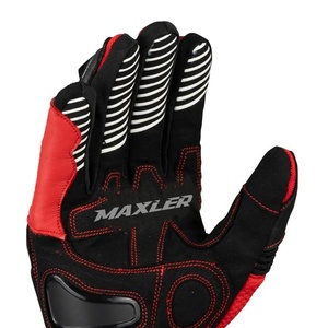 Customizable Short Cuff Full Finger Racing <b>Gloves</b> Unisex Leather Motorcycle <b>Gloves</b> Sports Cycling Use Non-Slip Grip - Product Image 5