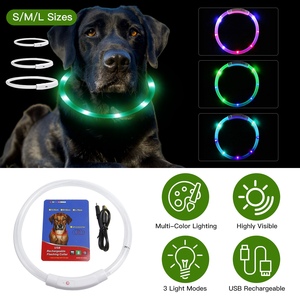 USB Rechargeable LED <b>Dog</b> <b>Collar</b> Multi-Color Lighting Cuttable Length for Small Medium <b>Large</b> <b>Dogs</b> for Night Walking - Product Image 5