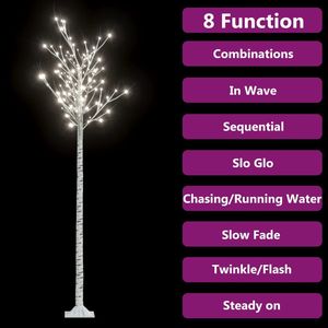 7 Ft Kerstboom Met 220 Koude Witte Leds Decoratieve Verlichting Voor Binnen-En Buitenwilg - Product Image 3