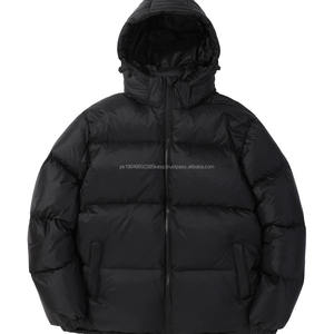 Custom Logo Embroidered Plain Dyed Oversized <b>Thick</b> Winter Warm Puffer <b>Jacket</b> for <b>Men</b> Streetwear - Product Image 1