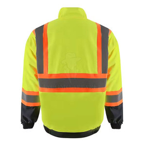 Chaqueta de seguridad reflectante para hombre con MOQ bajo y mejor precio, que proporciona visibilidad y comodidad para trabajos en exteriores e interiores. - Product Image 4