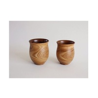Tasses en bois artisanales, gobelets en bois naturel faits à la main pour le café, le thé, le lait et les boissons en plein air