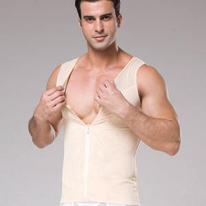 Gilet sculptant respirant en maille pour homme, taille haute élastique avec fermeture éclair, grandes tailles - Product Image 6