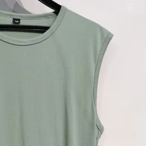 Chaleco Deportivo Transpirable sin Mangas para Hombre, con Logotipo Frontal, Venta al Por Mayor, Personalizado, 100% Algodón, Color Sólido, Ropa Deportiva - Product Image 4