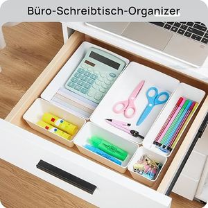 Set di 25 Organizzatori in Plastica per Cassetti, 4 Misure Versatili, Vassoi Organizzatori per Trucchi e Contenitori per Bagno e Camera da Letto - Product Image 2