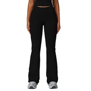 Conjunto Deportivo de 2 Piezas para Yoga con Leggings Acampanados y Top de Manga Corta, Ropa Deportiva para Gimnasio 2026 - Product Image 1