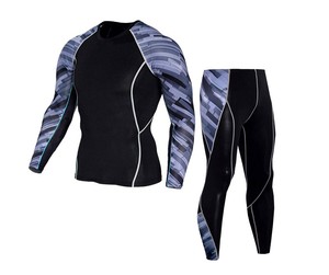 Ensemble de compression de qualité professionnelle, vêtements de sport, tissu respirant, séchage rapide, vêtements de sport pour hommes, entraînement - Product Image 3