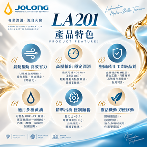 ปั๊มจาระบีลมแรงดันสูง JO LONG SK201 OEM ODM อัตราทด 55:1 ปั๊มลมแบบลูกสูบ ความจุ 20 ลิตร ได้รับการรับรองมาตรฐาน CE สำหรับยานยนต์ - Product Image 3