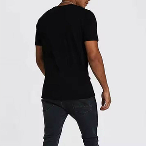 Camisetas de Cuello Redondo para Hombre, Ajustadas, de Poliéster/Algodón, Personalizadas, Sólidas, Transpirables, de Secado Rápido, con Impresión Digital en el Logotipo Frontal, Casuales - Product Image 2