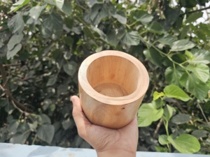 ชามไม้ทำมือสำหรับใส่เทียน |   โถเทียนไม้ธรรมชาติ |   ภาชนะใส่เทียนแบบเรียบง่าย |   ขายส่ง OEM - Product Image 1