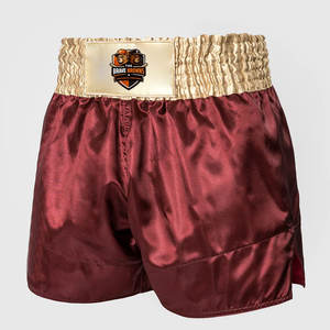 กางเกงมวยไทยคุณภาพสูงขายดีที่สุด ผลิตตามสั่ง ชุดศิลปะการต่อสู้สำหรับผู้ชาย โพลีเอสเตอร์ 100% น้ำหนักเบา แห้งเร็ว - Product Image 4