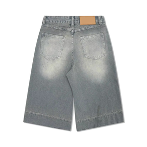Premium Quality Custom Denim Jorts Men's Loose Fit Streetwear Jean Shorts Supplier - Product Image 2