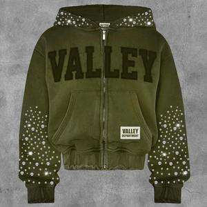 Wholesale Direct Factory Price Rhinestone Hoodies Custom Design Zipper Hoodie Breathable Rhinestones Hoodies <b>for</b> <b>Man</b> - Product Image 4
