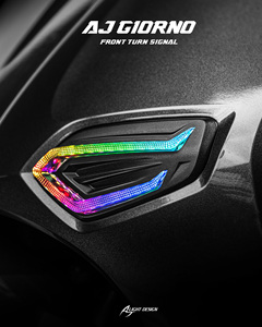 ไฟเลี้ยวหน้ามอเตอร์ไซค์ AJ LIGHT DESIGN Giorno อัพเกรดไฟเลี้ยว LED RGB 2 เลนส์ สำหรับติดตั้งเพิ่มเติม - Product Image 2