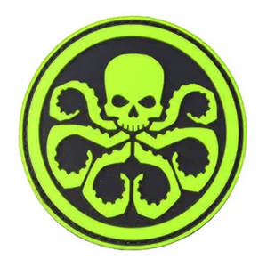 Patch en silicone rond personnalisé, logo et badge en caoutchouc 3D, patch personnalisé en PVC souple réfléchissant à vendre, style gaufré, transfert thermique à repasser - Product Image 1