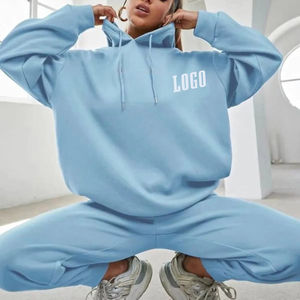 Sweat à capuche pour femme, coupe ample et décontractée, avec logo personnalisé OEM, épaules tombantes, cordon de serrage, épais et surdimensionné, pour l'hiver et l'automne - Product Image 4