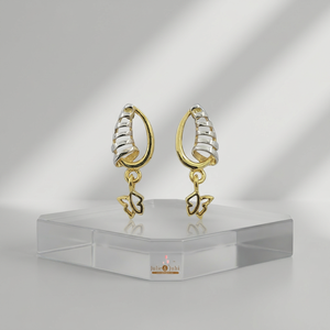 Boucles d'oreilles intemporelles en or véritable 22 carats pour femmes, clous d'oreilles pour usage quotidien, bijoux de piercing en or 916 authentique, légers et confortables - Product Image 3