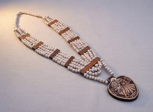 Tulsi Mala Necklace Radha Krishna Pendant Handmade Imitation Pearl Spiritual Hindu Prayer Jewelry Meditation <b>Yoga</b> <b>Gift</b> - Product Image 1