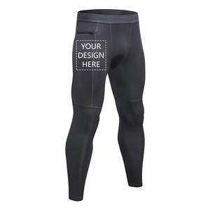 Custom Men's <b>Compression</b> Pants Personalized Zipper Pocket Baselayer Sports Tights Leggings - Product Image 2