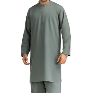 Costume traditionnel pakistanais pour homme, shalwar kameez vert sauge, kurta pyjama de créateur, tissu de haute qualité, vêtements ethniques. - Product Image 2