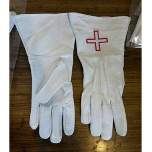 Guantes Masónicos de Algodón Blanco para Maestro Masón, Bordados a Mano con Compás y Escuadra Dorados, con Logotipo, Juego Completo, Guantes de Alta Calidad 2025 - Product Image 6