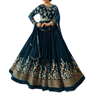 Nouvelle collection Robe de soirée pour femme en dentelle de haute qualité, broderie élégante, 100% coton, manches longues, motif uni, style pakistanais - Product Image 1
