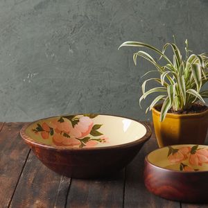 Hermosa Frutera de Madera Natural con Diseño Artesanal Rústico Hecho a Mano - Product Image 3