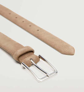 Cinturones de Cuero Vacuno Premium al por Mayor, Cinturones Casuales Personalizados para Hombre, Color Camel, Gamuza, Hebilla de Cierre Automático de Hierro, Duraderos, 3.5CM de Ancho, Personalizados - Product Image 4