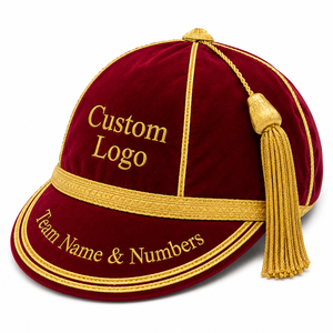 Gorras de Honor Ceremoniales Deportivas de Rugby Ajustables de Terciopelo con Serigrafía Personalizada de Calidad Premium 2026, Borla Dorada con Logotipo, Unisex - Product Image 1