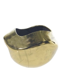 Venta caliente TIJARAT amarillo claro florero de aluminio de lujo logotipo personalizado diseño moderno para el hogar boda jardín Mesa - Product Image 1