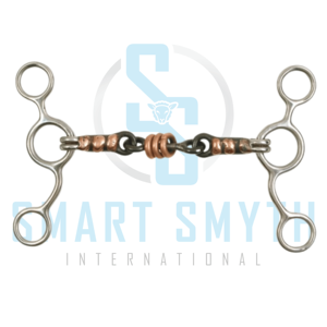 Mors de cheval en acier inoxydable trois pièces, à rouleau en cuivre doux, à tige courte, pour l'équitation western - Product Image 1