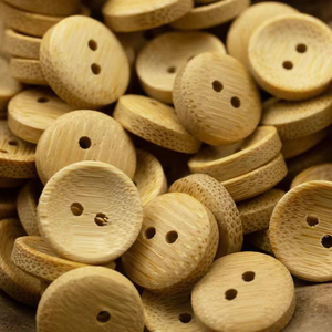 Boutons en bois naturel écologiques, taille personnalisable, 2/4 trous, pour chemises, accessoires vestimentaires - Product Image 5