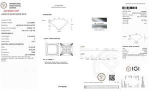 Diamant de laboratoire CVD de 3,00 carats avec certificat IGI, couleur D, clarté VVS1, taille PRINCESS, prêt pour la création de bijoux sur mesure - Product Image 2